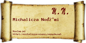 Michalicza Noémi névjegykártya